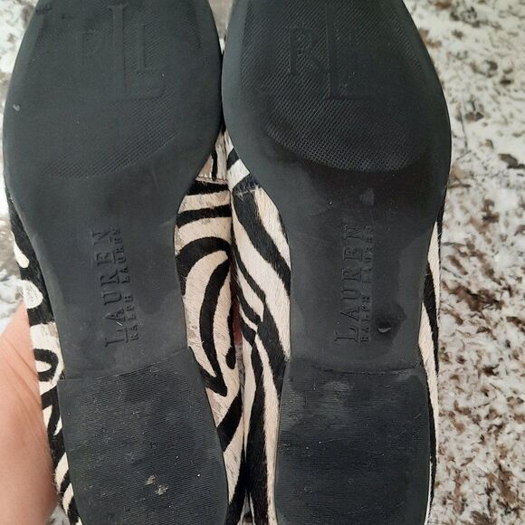 Ralph Lauren Zebra Stripe Ballet Shoes Size 10 - Picture 8 of 8